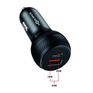 car_charger_clean_2 מטען רכב מהיר 43W עם כבל Lightning לאייפון – טעינה מהירה