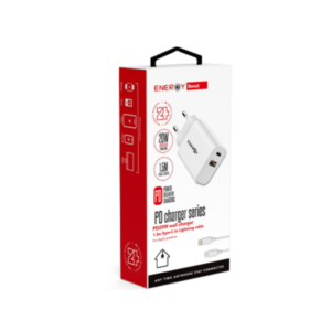 מטען קיר מהיר 20W עם חיבור USB-C ו-USB – טעינה מהירה PD