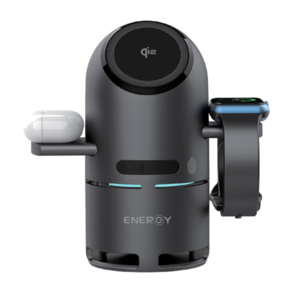 תחנת טעינה אלחוטית Qi2 חכמה 3-ב-1 לאייפון, Apple Watch ואוזניות